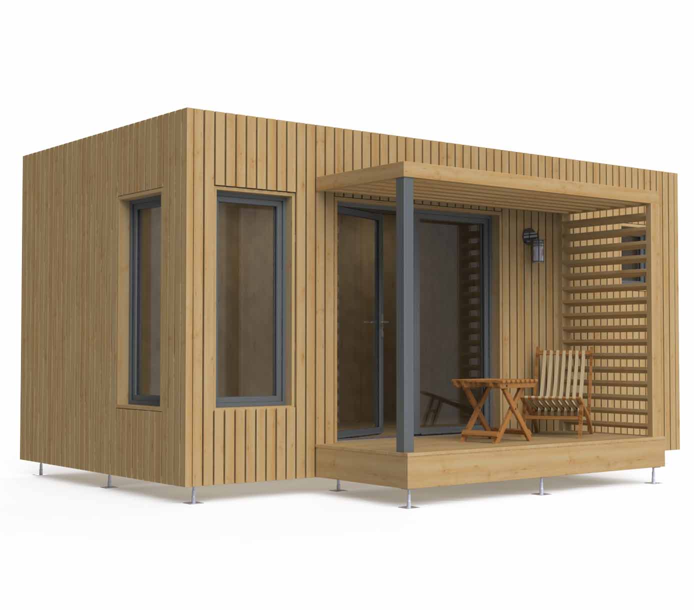Bureau de jardin edencube 18m2 Bureau de jardin edencube de 18m2 vue extérieure